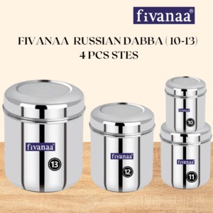 fivanaa Stainless Steel Vertical Utility Canisters/Kitchen Storage Containers Set | Food Grade | /Storage Containers Set Of 4 PCS
